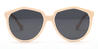 Beige Grey Eliana - Oval Sunglasses