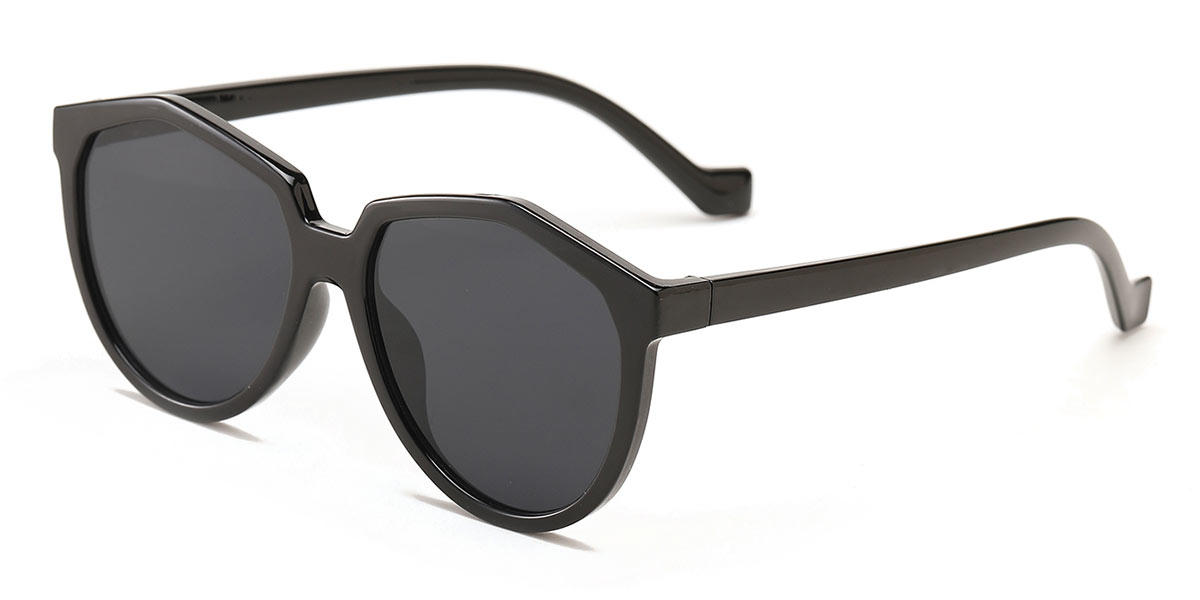 Black Grey Eliana - Oval Sunglasses