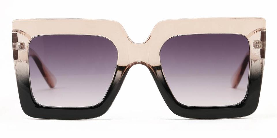 Tawny Black Gradient Grey Eleanor - Square Sunglasses