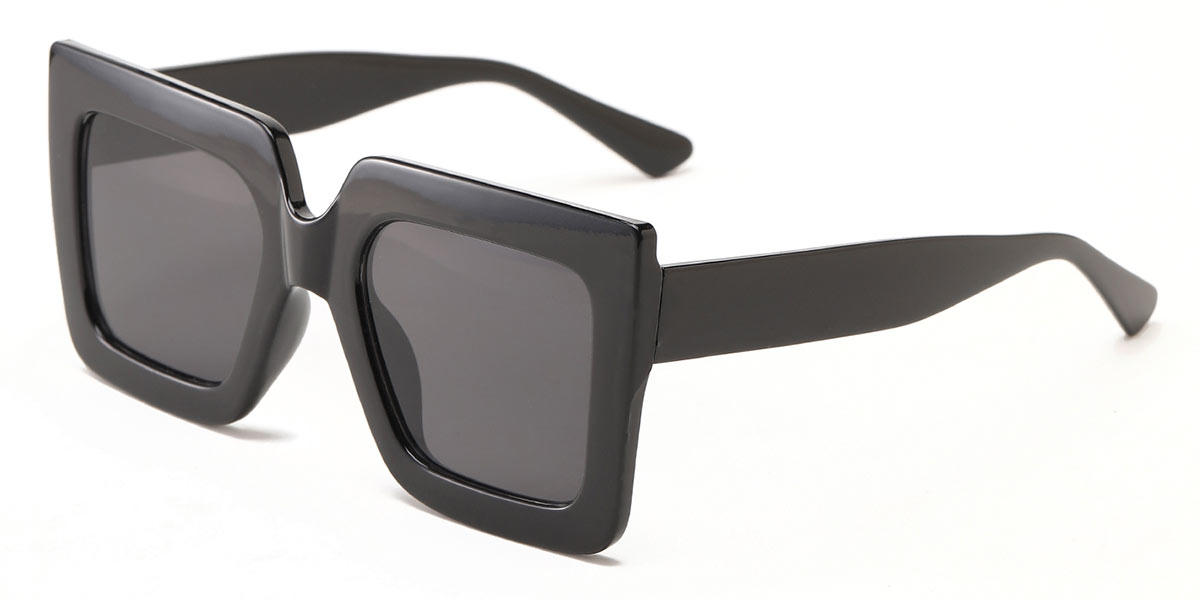 Black Grey Eleanor - Square Sunglasses