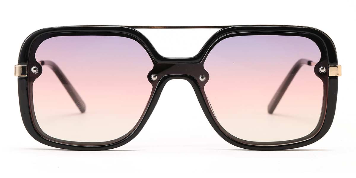 Black Purple pink Violet - Aviator Sunglasses