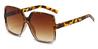 Tortoiseshell Gradual Brown Io - Square Sunglasses