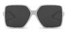 White Grey Io - Square Sunglasses