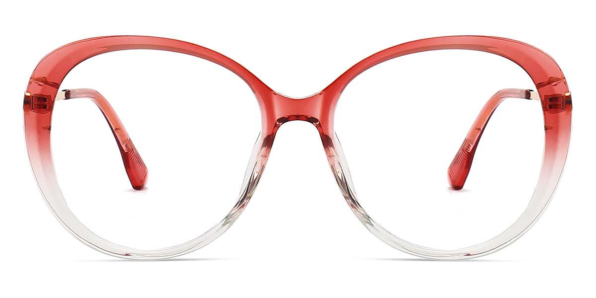 Gradient Red Kiaria - Oval Glasses