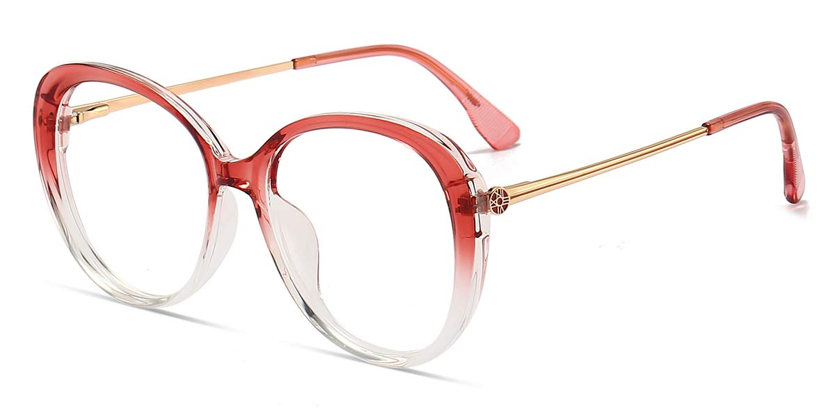 Red clear - Oval Glasses - Kiaria