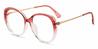 Gradient Red Kiaria - Oval Glasses