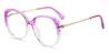 Gradient Purple Kiaria - Oval Glasses