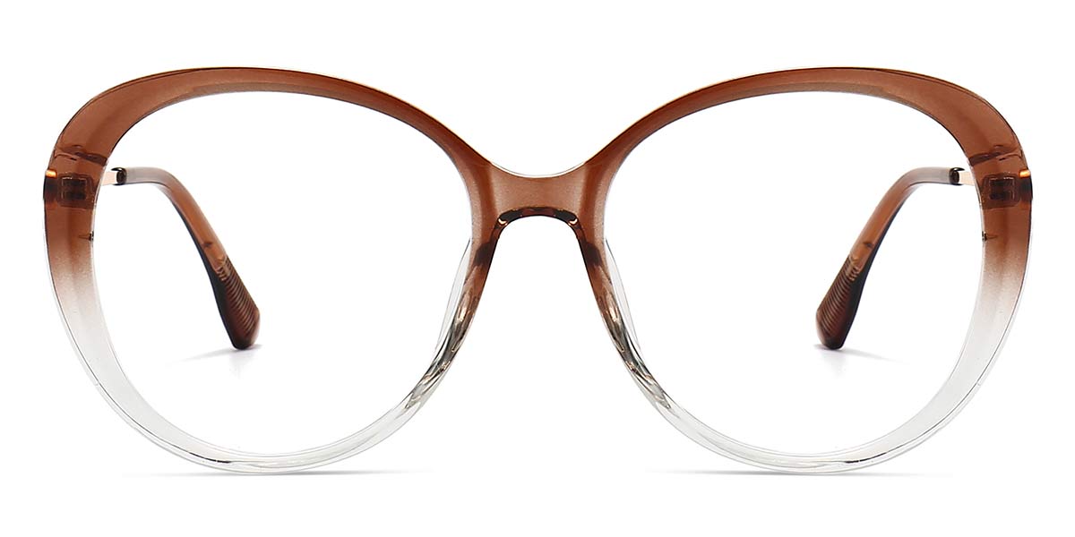 Brown Clean - Oval Glasses - Kiaria