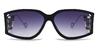 Black Grey Pearl - Rectangle Sunglasses