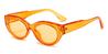 Transparent Orange Orange Millie - Oval Sunglasses