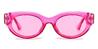 Transparent Rose Red Pink Millie - Oval Sunglasses