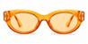 Transparent Orange Orange Millie - Oval Sunglasses