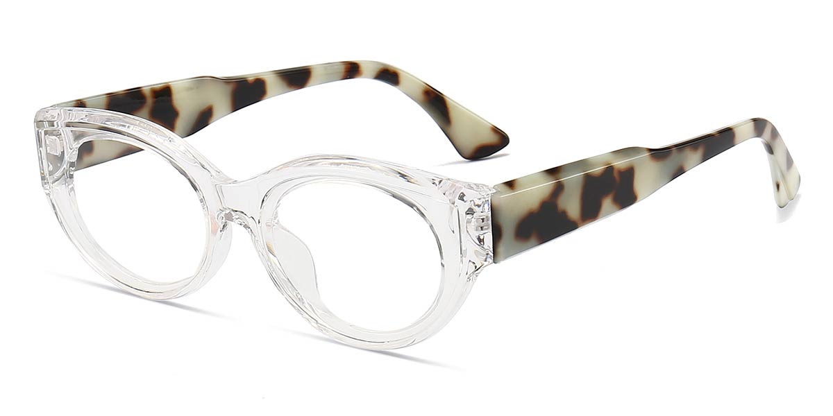 Transparent Grey Clear - Oval Sunglasses - Millie