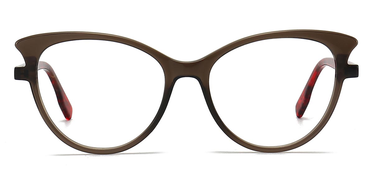 Brown - Cat eye Glasses - Isidore