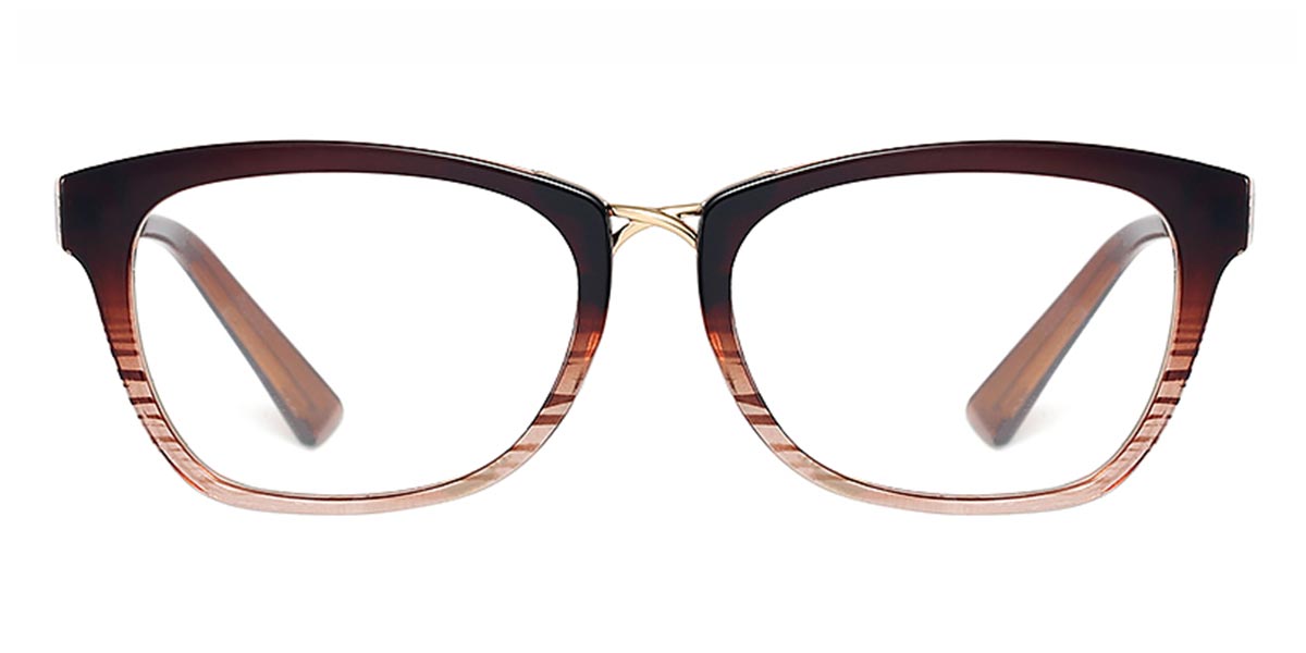 Brown Khaki - Rectangle Glasses - Juniper