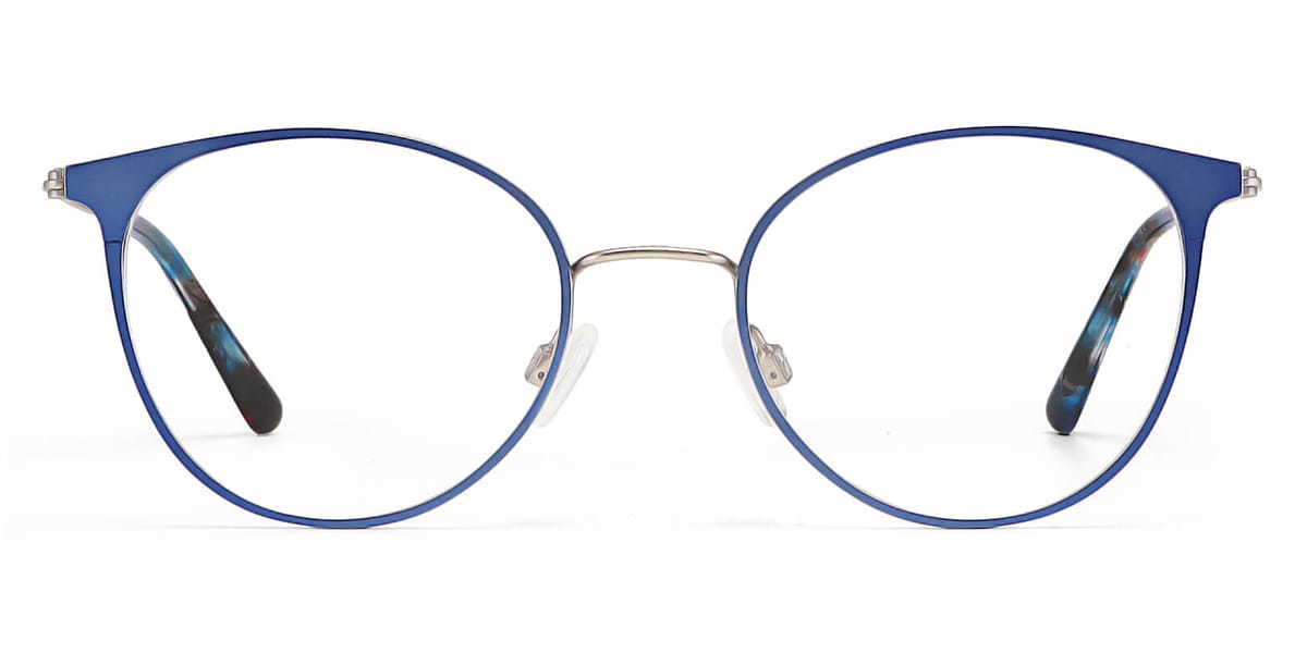 Silver Blue Lex - Oval Glasses
