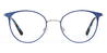 Silver Blue Lex - Oval Glasses