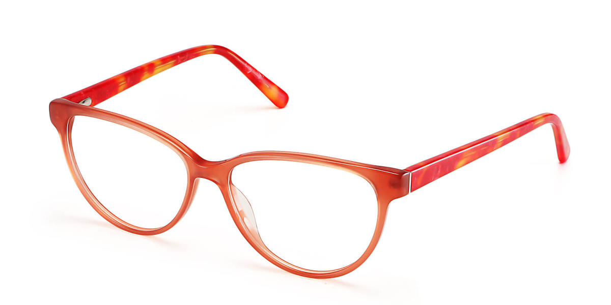 Orange Lindsay - Cat Eye Glasses