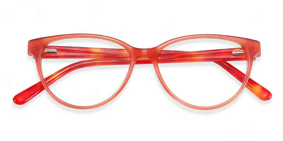 Orange Lindsay - Cat Eye Glasses