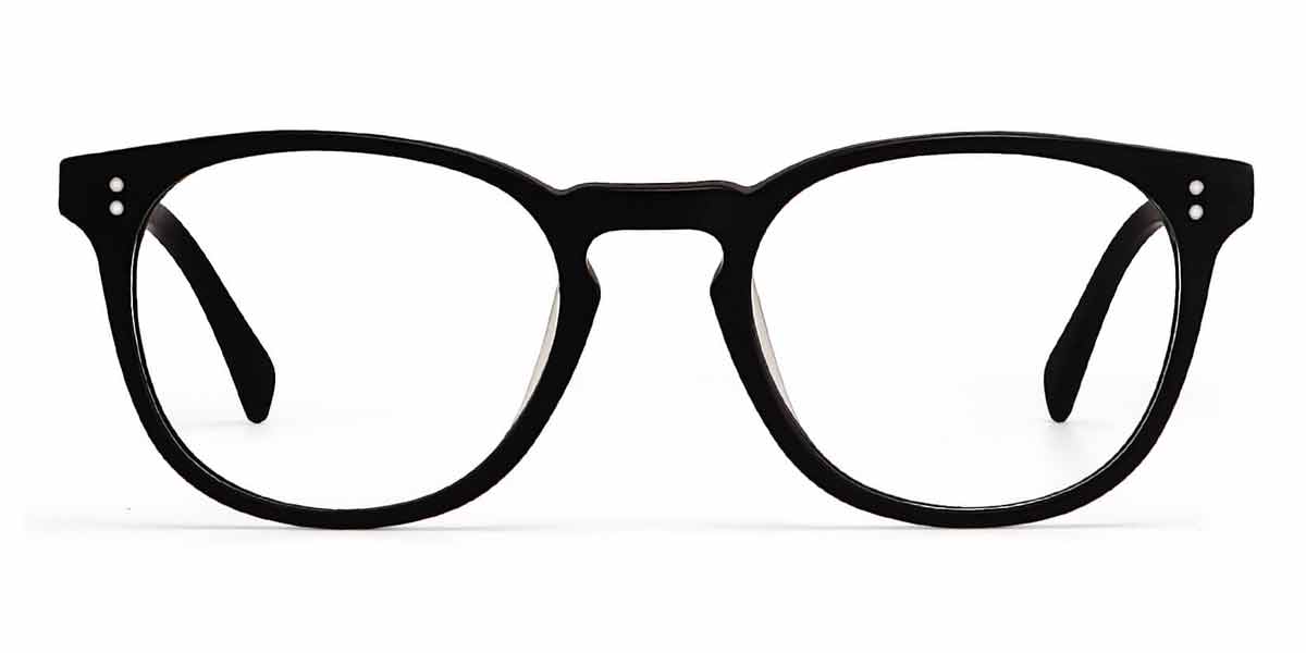 Matt black - Oval Glasses - Lowell