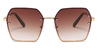 Gradient Brown Lincoln - Square Sunglasses