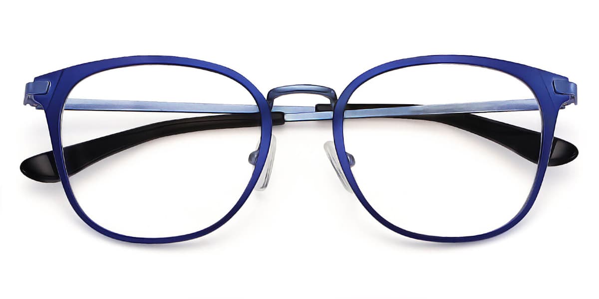 Blue - Oval Glasses - Mandy