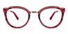 Red Tortoiseshell Mischa - Oval Glasses