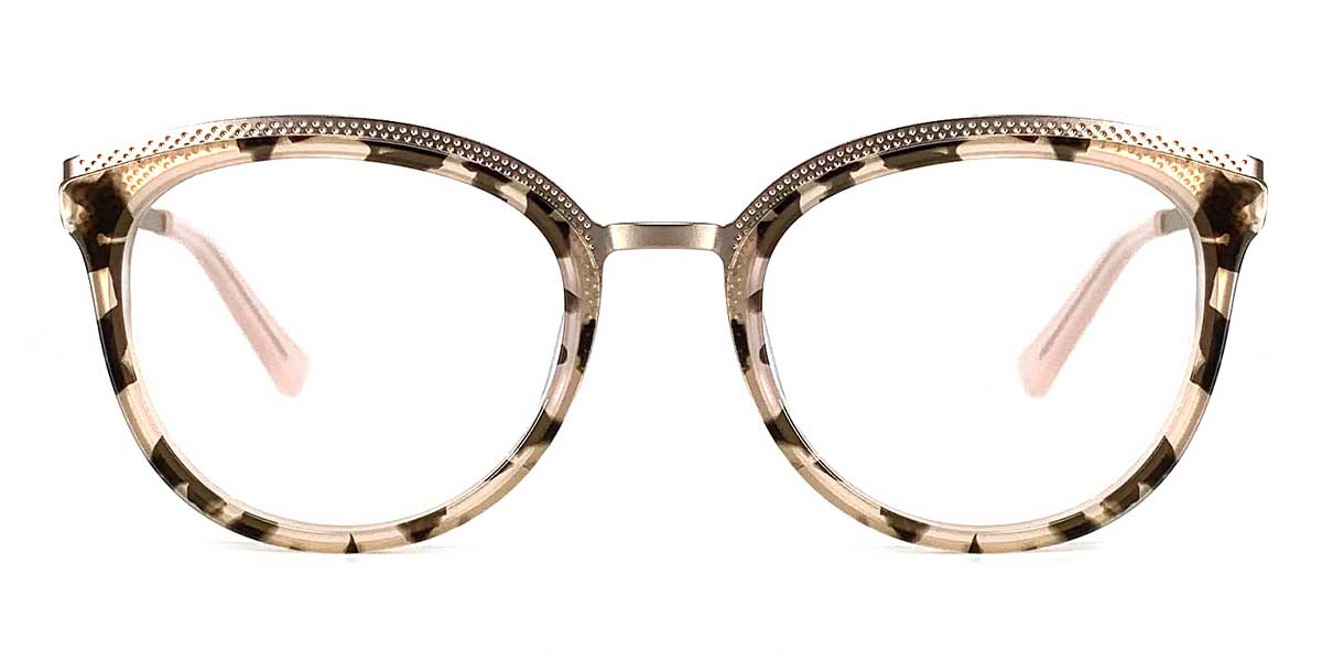 Khaki Tortoiseshell - Oval Glasses - Mischa