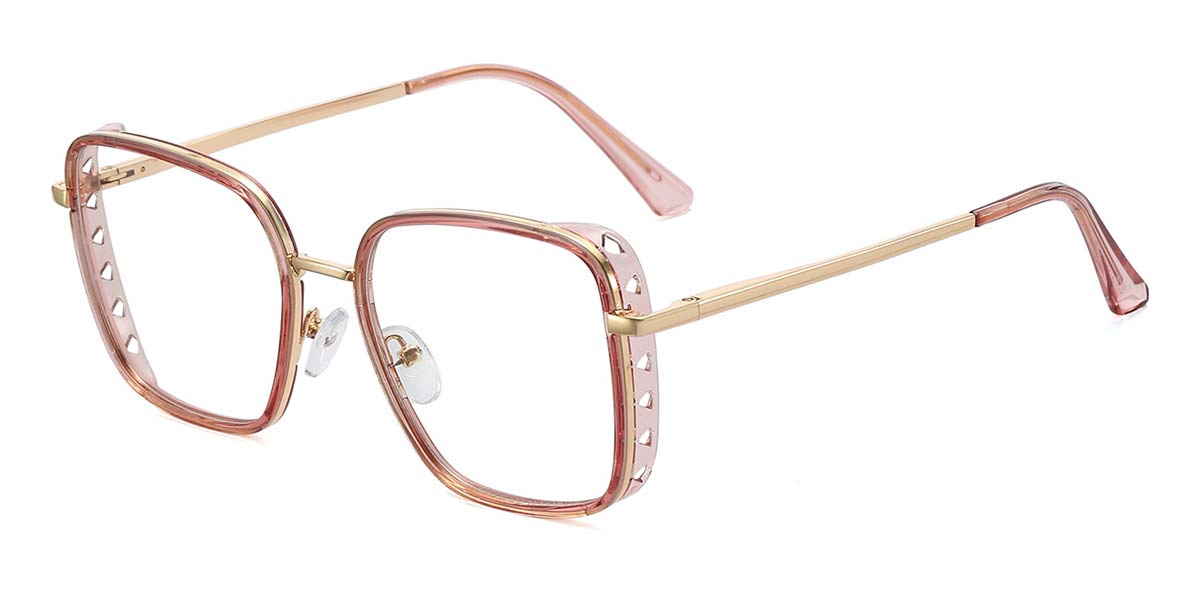 Pink - Square Glasses - Paccia