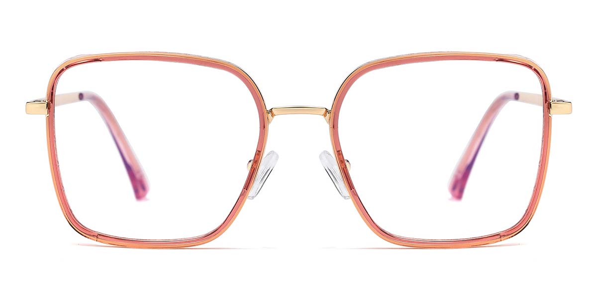 Pink - Square Glasses - Paccia