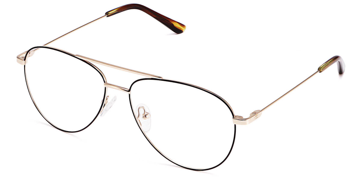 Black Gold Brown - Aviator Glasses - Palm