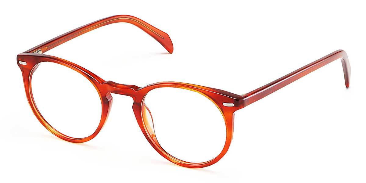Red Tortoiseshell Rigel - Round Glasses