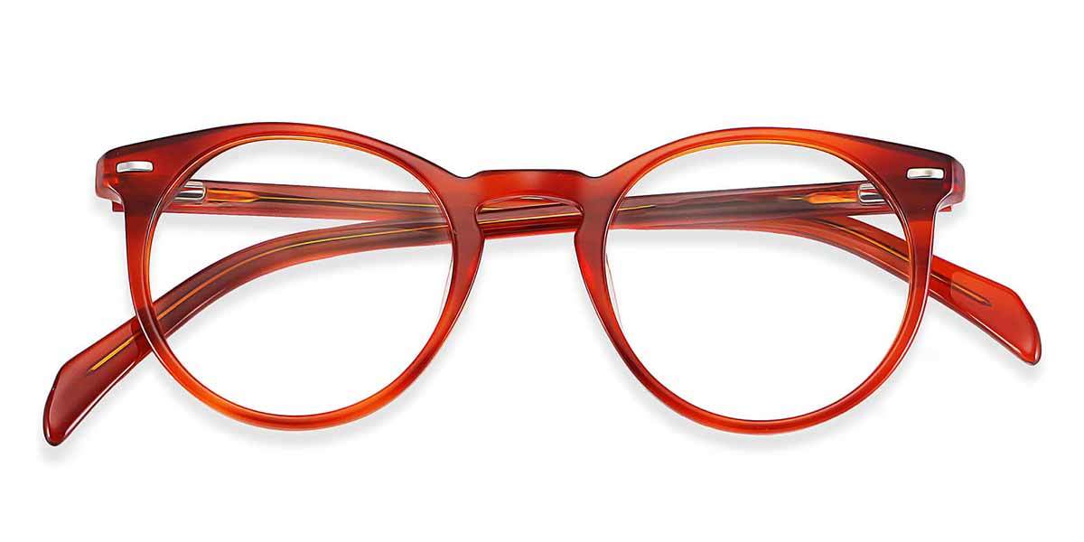Red Tortoiseshell Rigel - Round Glasses