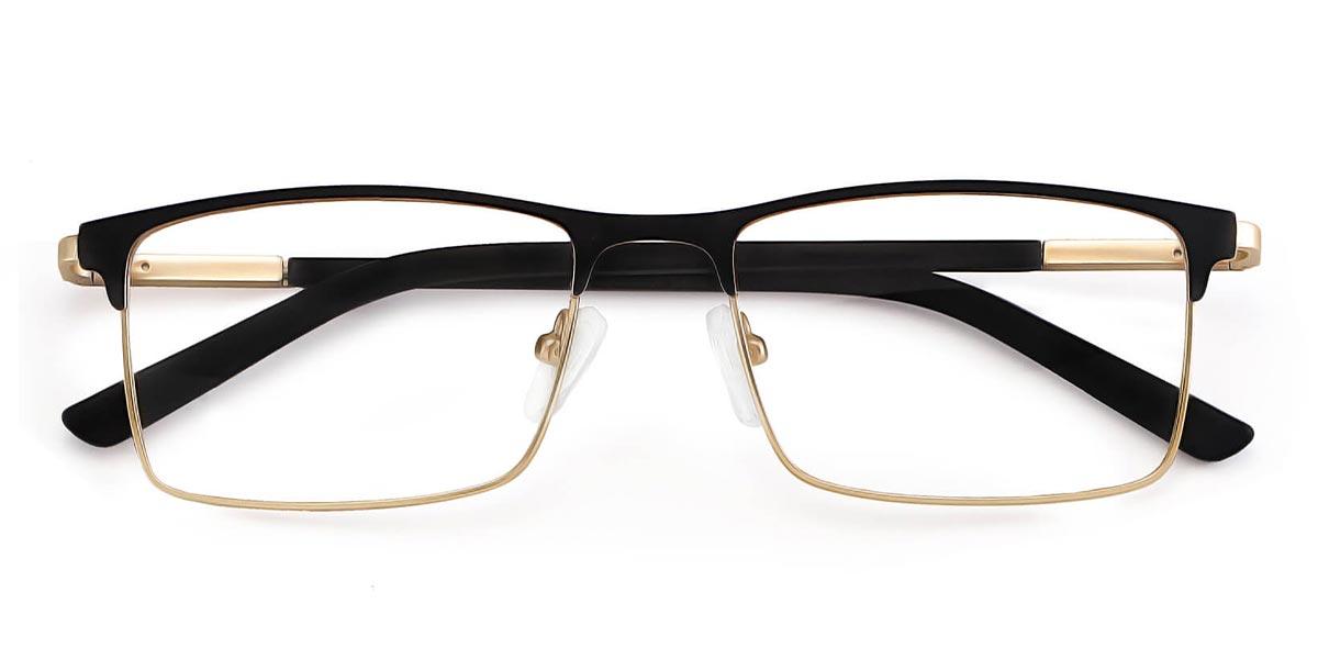 Black Gold Spectrum - Rectangle Glasses