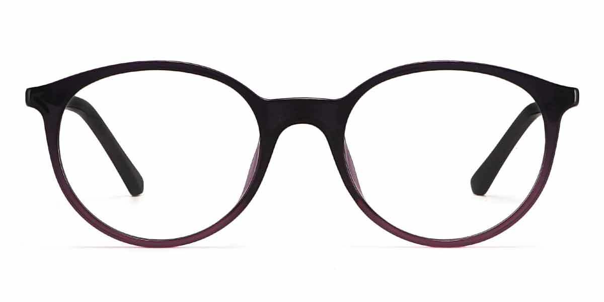 Black Purple Starlight - Round Glasses