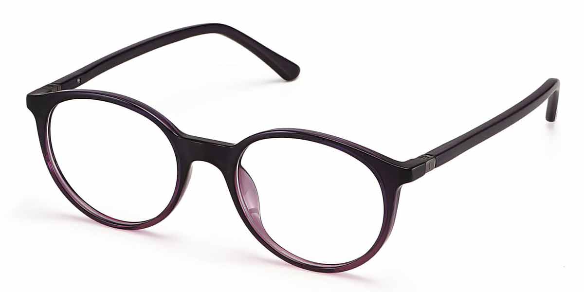 Purple Pink Tortoiseshell - Round Glasses - Starlight