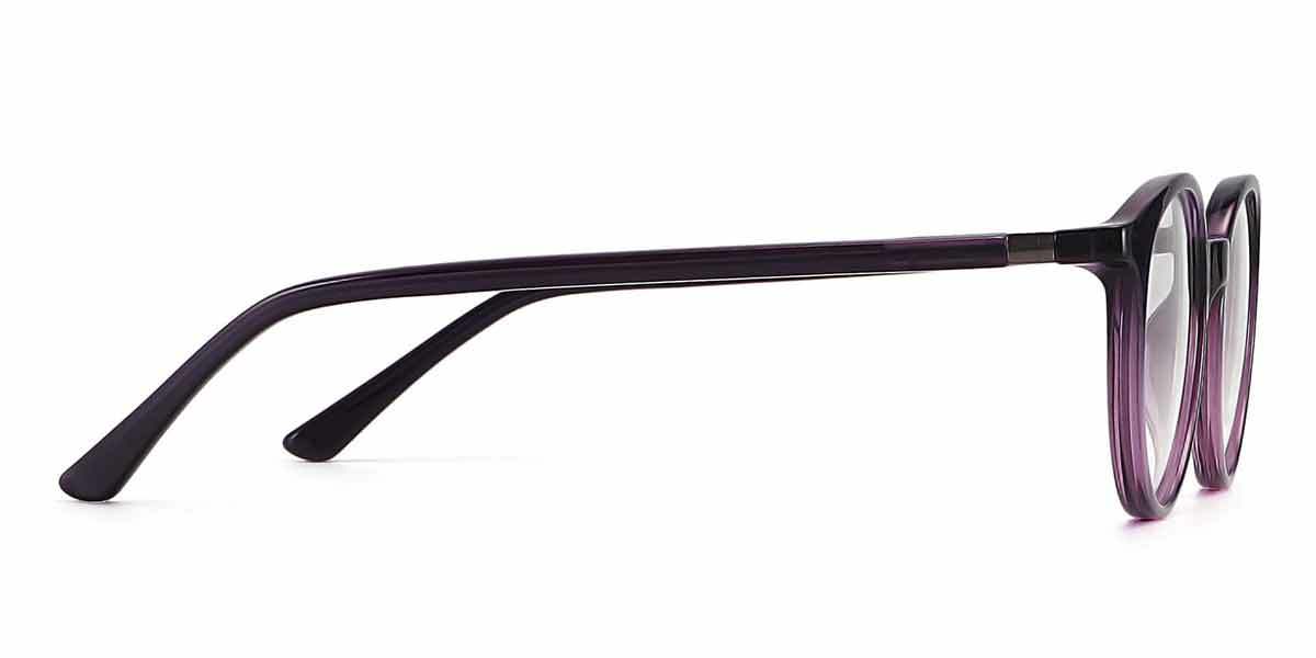 Black Purple Starlight - Round Glasses