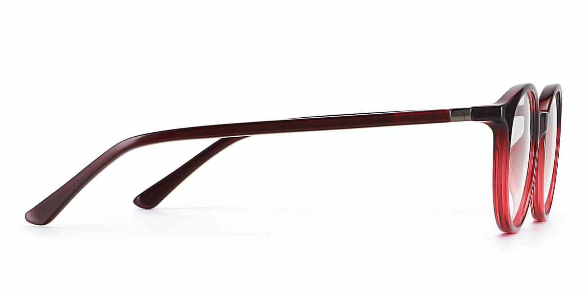 Red Brown Starlight - Round Glasses