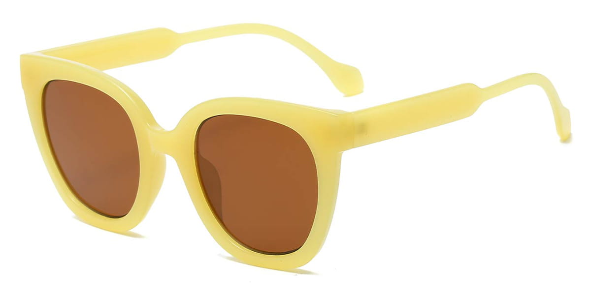 Yellow - Oval Sunglasses - Aoide