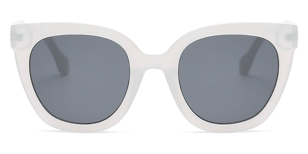 White - Oval Sunglasses - Aoide