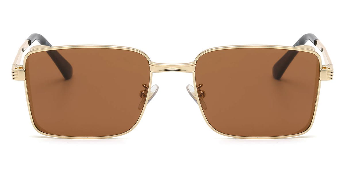 Brown - Rectangle Sunglasses - Calida