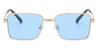 Blue Calida - Rectangle Sunglasses
