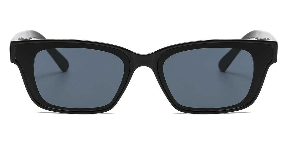 Black Grey Elodie - Rectangle Sunglasses