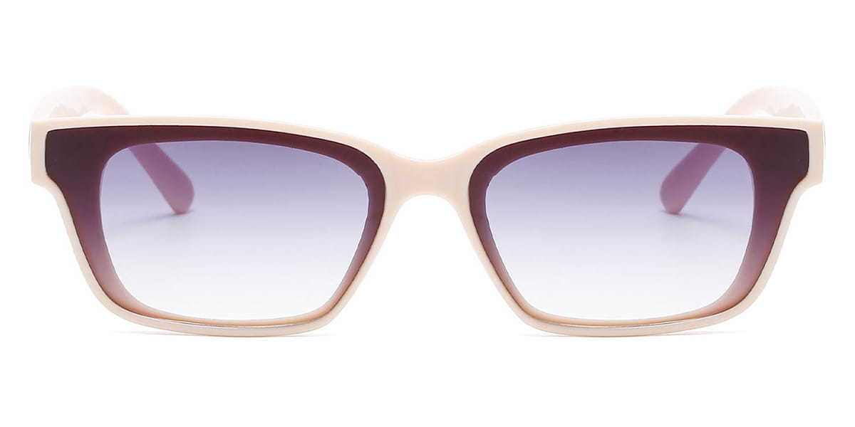 Beige Grey Elodie - Rectangle Sunglasses