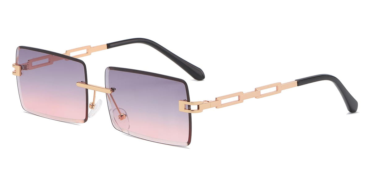 Grey Pink Jasia - Rectangle Sunglasses