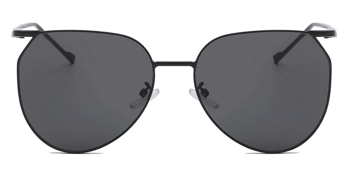 Black Javiera - Oval Sunglasses