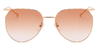 Gold Gradual Brown Javiera - Oval Sunglasses