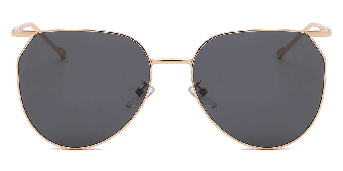 Gold Grey Javiera - Oval Sunglasses