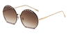 Brown Kallisto - Round Sunglasses