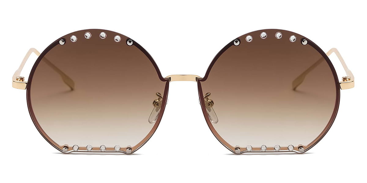 Brown Kallisto - Round Sunglasses